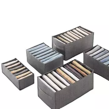 Шкафы Органайзер для одежды Брюки Джинсы Ящик для хранения Органайзер для ящиков шкафа Нижнее белье Носки Футболки Органайзеры для хранения в гардеробе