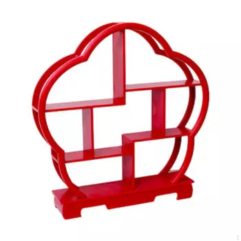 Шкафы Стойка Деревянная Демонстрационная Полка В Форме Цветка Сливы Фигурка Хранения Деревянная Подставка Для Кексов Для