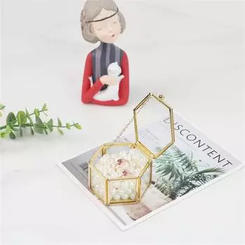 Шкатулка для драгоценностей Удобная функциональная изысканная конструкция Востребованность Актуальные самые продаваемые современные геометрические украшения для шкатулок для драгоценностей 8 X 7 X 4.5cm