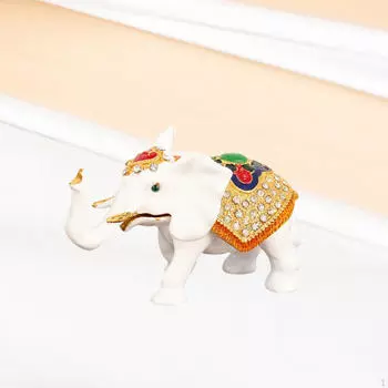 Шкатулка для хранения украшений в виде фигурки животного и для домашнего декора белый