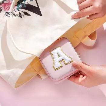 Шкатулка для хранения ювелирных изделий с зеркалом, несколькими отделениями, пыленепроницаемая, компактная, небольшая шкатулка для украшений, сережек, колец, органайзер C