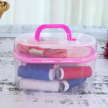 Шкатулка для сокровищ Портативные швейные принадлежности Игла для ручного шитья Игла для ручной вышивки Набор для вышивки крестиком