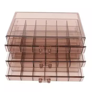 Шкатулка для украшений 3 слоя 72 ячейки антиоксидантный акриловый прозрачный органайзер для украшений серьги ожерелье