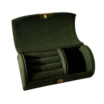 Шкатулка для украшений Настольный мини-кейс для брошей Кольца Ожерелья Серьги-гвоздики светло-серый