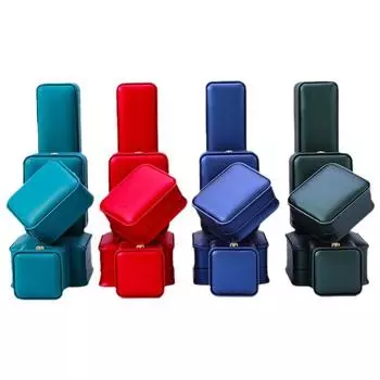 Шкатулка для украшений с застежкой в виде короны и пряжкой Высококачественная шкатулка для хранения украшений Шкатулка для ... колец, ожерелий Шкатулка для браслетов Ring Box небесно-голубой