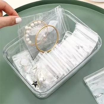 Шкатулка для ювелирных изделий 20 шт. Прозрачная герметичная сумка для хранения с антиокислительным водонепроницаемым и влагостойким окном 4*6cm