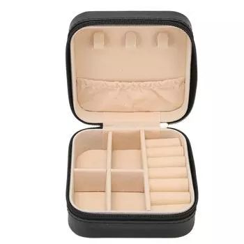 Шкатулка для ювелирных изделий из искусственной кожи с блокирующими петлями, отполированная до блеска, изысканная мини-сумка для путешествий