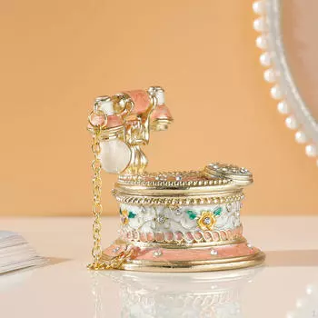 Шкатулка для ювелирных изделий, навесная фигурка телефона, украшение для дома, обручальное кольцо розовый