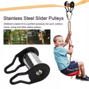 Шкив из нержавеющей стали, водонепроницаемый, устойчивый к ультрафиолетовому излучению, антикоррозийный, прочный шкив для безопасных и легких полетов на открытом воздухе чёрный