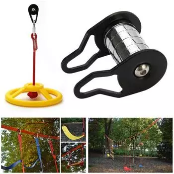 Шкив из нержавеющей стали, водонепроницаемый, устойчивый к ультрафиолетовому излучению, антикоррозийный, прочный шкив для безопасных и легких полетов на открытом воздухе чёрный