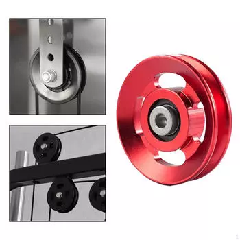Шкив с подшипником из алюминиевого сплава, прочный спортивный кабель, аксессуары для фитнес-оборудования 88mm красный