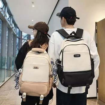 Школьная сумка большой емкости, школьный рюкзак для школьников средней школы, компьютерный дорожный рюкзак чёрный