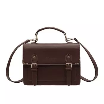 Школьная сумка через плечо из синтетической кожи для школьников средней школы CQ1911 [maytopia] Сумка, Сумка, Сумка, Акваланг, Женская, Сумка, Сумка, ПУ, кофейный