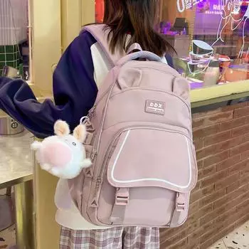 Школьная сумка для девочек Kawaii, женский рюкзак ярких цветов, водонепроницаемая нейлоновая дорожная сумка большой емкости, школьная сумка для ноутбука Only Backpack