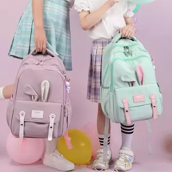 Школьная сумка для девочек начальной школы 1-3-6 класса, детская школьная сумка шестого класса, рюкзак для девочек с рисунком снижения нагрузки розовый