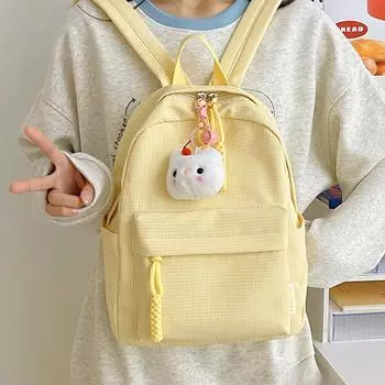 Школьная сумка для девочек, однотонный маленький рюкзак для учеников третьего-шестого класса фиолетовый