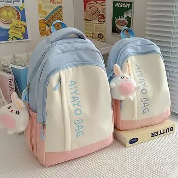 Школьная сумка для девочек, рюкзак большой емкости, дорожный рюкзак Small синий