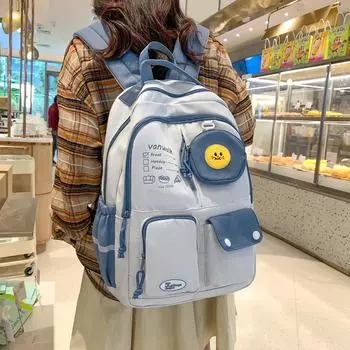 Школьная сумка для средней школы, женский мультфильм, рюкзак большой емкости