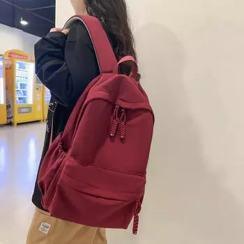 Школьная сумка для студенток, большой емкости, однотонный рюкзак, мужской рюкзак для средней школы, школьный рюкзак жёлтый