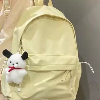 Школьная сумка для студенток колледжа, большой емкости, простой однотонный рюкзак для младших школьников, рюкзак для старшеклассников для женщин лимонно-желтый