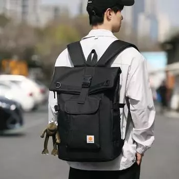 Школьная сумка для студенток, компьютерный рюкзак большой емкости, школьный рюкзак для путешествий, мужской чёрный
