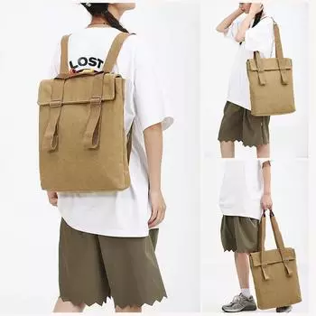 Школьная сумка для студенток, многофункциональная парусиновая сумка на плечо, портативная большая сумка, мужская сумка для компьютера, рюкзак чёрный