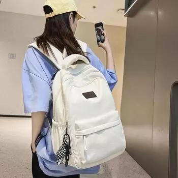 Школьная сумка для студенток, однотонная сумка, рюкзак большой емкости