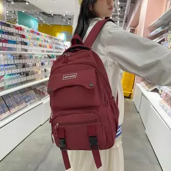 Школьная сумка для учащихся младших классов средней школы, рюкзак большой вместимости, рюкзак для учащихся третьего-шестого классов красный