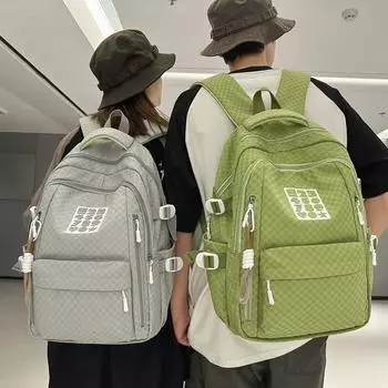 Школьная сумка для учащихся старших классов, женский рюкзак для средней школы, мужской рюкзак большой вместимости серый