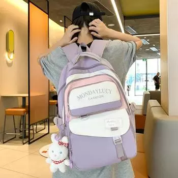 Школьная сумка для учениц младших классов средней школы, рюкзак для учениц старших классов 000 чёрный