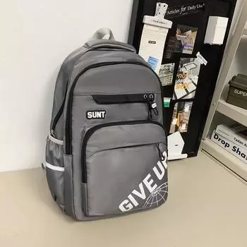 Школьная сумка для учениц младших классов средней школы и учащихся начальной школы 2024 новый рюкзак для старшей школы, рюкзак большой вместимости для студентов колледжей чёрный