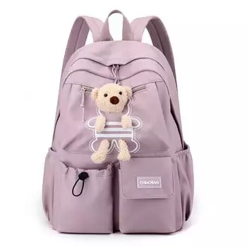 Школьная сумка для ученицы начальной школы, легкий рюкзак, милый рюкзак с медведем зелёный