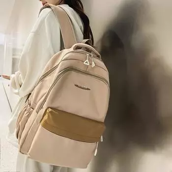 Школьная сумка для женщин, студенческая школьная сумка хаки