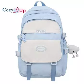 Школьная сумка, легкий рюкзак большой вместимости с буквами, универсальный рюкзак контрастного цвета для девочек 31x14x44cm розовый