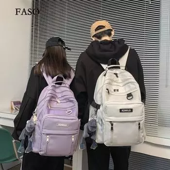 Школьная сумка мужская ins корейская версия Harajuku ulzzang женский школьный студент колледжа универсальный большой емкости многослойный рюкзак рюкзак single pack белый