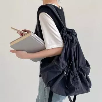 Школьная сумка на шнурке, большой вместительный рюкзак, модный студенческий рюкзак для школьного сезона, для отдыха, сверхлегкий дорожный рюкзак