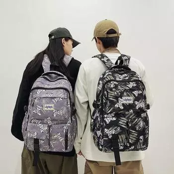 Школьная сумка с принтом Beat, женский рюкзак большой вместимости, студенческий рюкзак для старшеклассников, женский рюкзак зелёный