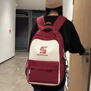 Школьная сумка с принтом букв для девочек, рюкзак большой емкости для младших школьников