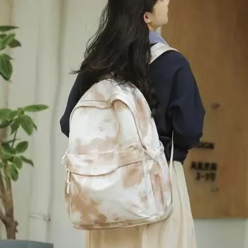 Школьная сумка с принтом для девочек, студенческий рюкзак, рюкзак для старшей средней школы светло-фиолетовый