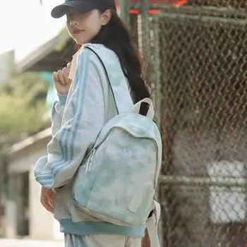 Школьная сумка с принтом тай-дай, рюкзак большой вместимости для студенток синий