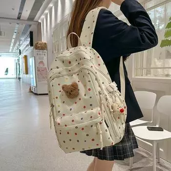 Школьная сумка с принтом, женский рюкзак в стиле колледжа, дорожный рюкзак