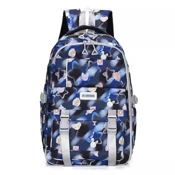 Школьная сумка с рисунком из мультфильма для девочек, легкий рюкзак большой емкости для учеников начальной школы фиолетовый