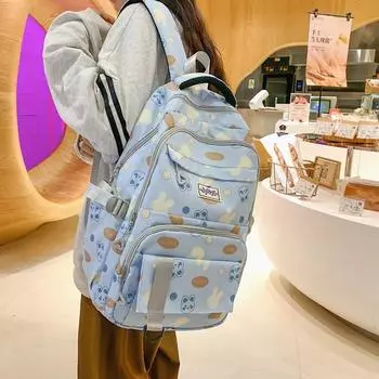 Школьная сумка, школьный рюкзак с героями мультфильмов, младших школьников, рюкзак большой емкости розовый