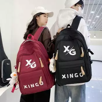 Школьная сумка студенток, рюкзак большой емкости, женская дорожная сумка из натуральной кожи чёрный