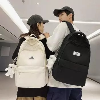 Школьная сумка Учащиеся младших классов средней школы Учащиеся старших классов Большая вместительная студенческая сумка для компьютера чёрный