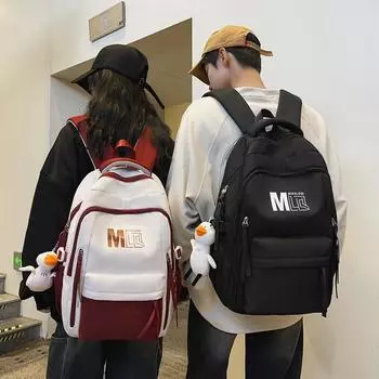 Школьная сумка в стиле колледжа, женский рюкзак большой вместимости, мужской рюкзак для школьников младших классов чёрный