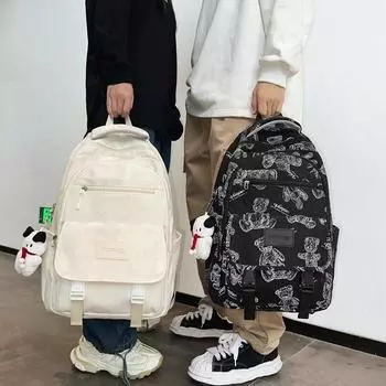 Школьная сумка женская японская ins высокая стоимость учащийся средней школы рюкзак студент колледжа простая мода большая вместительная дорожная сумка