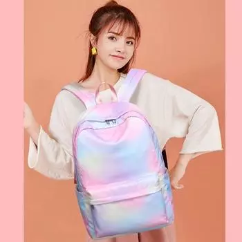 Школьная сумка женская студенческого стиля маленький свежий рюкзак простой милый студенческий рюкзак комплект из трех предметов