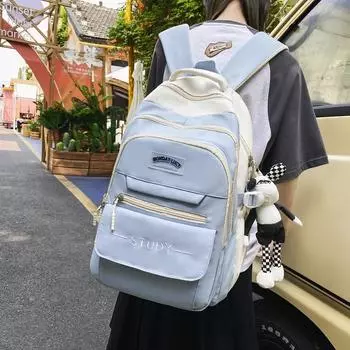 Школьная сумка, женский рюкзак для учащихся средней школы, рюкзак для учащихся средней школы, большой вместительный рюкзак для мужчин зелёный