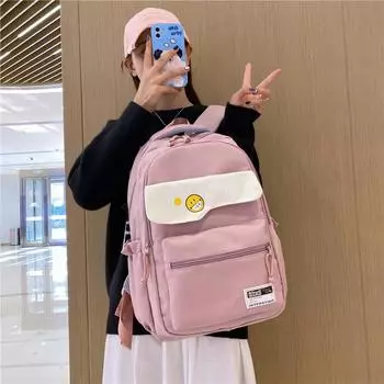 Школьная сумка Женский студенческий стиль Учащиеся средних школ Младшие школьники Рюкзак Женский рюкзак фиолетовый